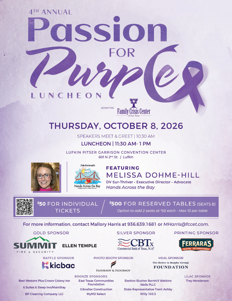 4th Annual Passion for Purple Luncheon Flyer