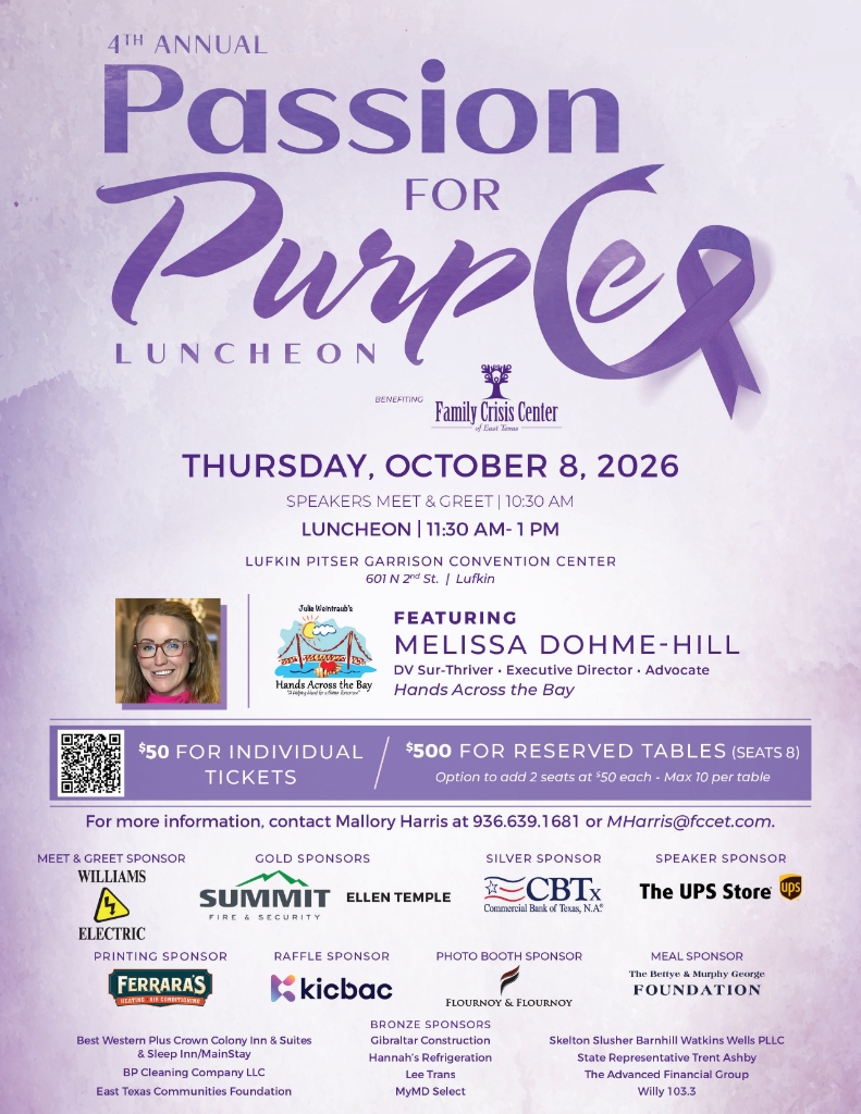 4th Annual Passion for Purple Luncheon Flyer
